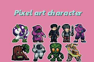 create unique pixel art designs and 8 bit icons for you