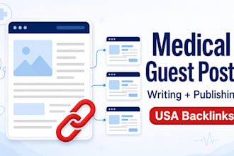 write and publish USA medical blog guest post with SEO backlink services