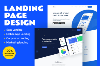 design modern responsive landing page for your business in figma