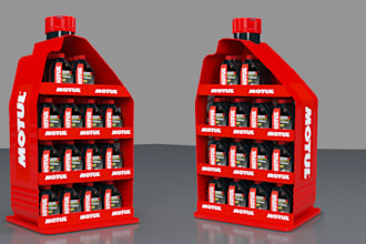 design any kind of 3d product display for you