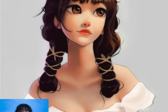 make semi realistic art from your potrait