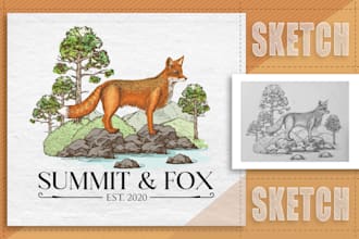 create best hand drawn vintage logo design