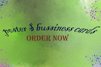 desing an official posters and business cards