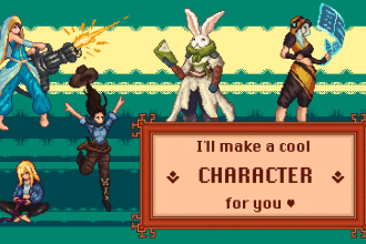 make a pixel art character