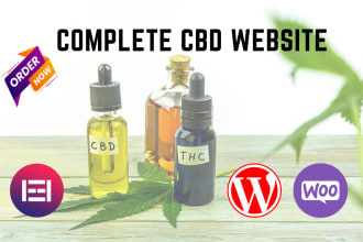 design cbd hemp tobacco or cannabis ecommerce website with woocommerce