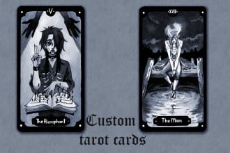 design and draw custom tarot, oracle, lenormand cards
