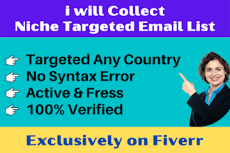 provide you niche targeted email list for your email marketing