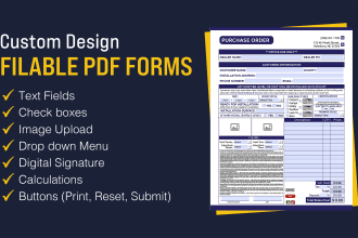 create custom design fillable PDF forms