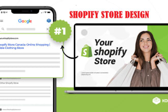 create ecommerce shopify store, redesign shopify website, add product to store