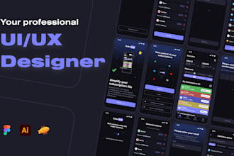 Top 5!  design modern mobile or desktop UI UX app