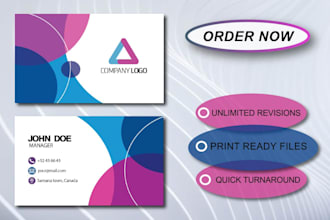 make creative and professional business card and stationary