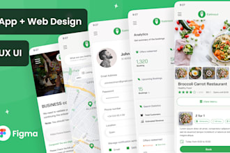 design web UI UX and mobile app using figma