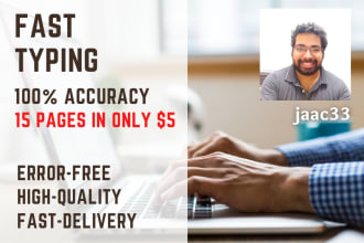 do fast typing work, retype scanned files accurately, fast typist