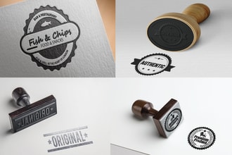 create digital rubber stamp logo and seal wax