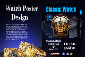design a unique watches poster design