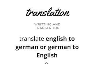 expertly translate english to german or german to english