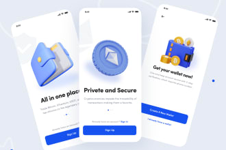 design UI UX for mobile app with figma for ios or android
