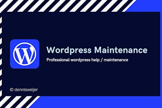 do your wordpress maintenance and wordpress support