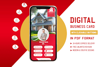 design mobile digital business card and printable card