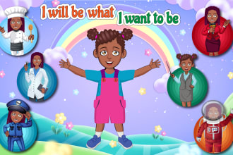 do children story book illustration and book cover design, children book