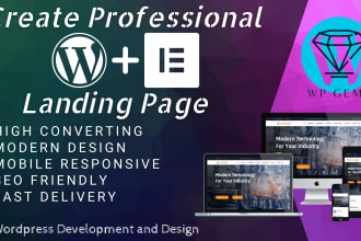 create a responsive  squeeze page or landing page