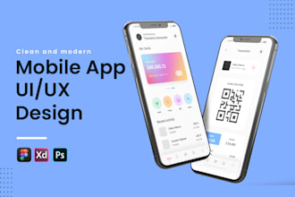 design UI UX for mobile apps website ui ux dashboard ui ux