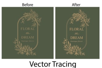 turn the jpeg logo into high resolution vector