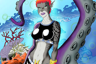 draw your favorite character in comic or manga style