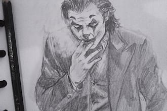 sketch realistic or anime style for you