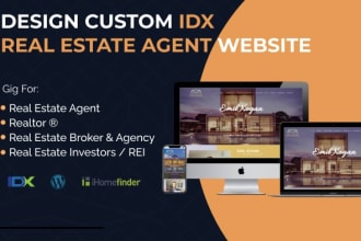 develop custom real estate website with idx mls
