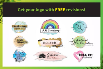 design a versatile feminine watercolor logo