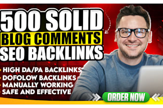 manually create 500 blog comments backlinks on high authority contextual blog