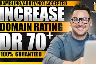 increase domain rating ahrefs dr 70 using high authority white hat seo backlinks