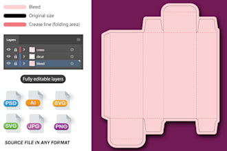 make perfect cut lines or die cut with bleed for custom box