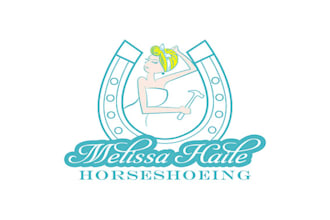 design horseshoeing logo for female farrier
