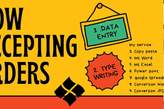 help you I really good at data entry and typewriting