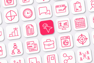design modern app icon web line vector icons set