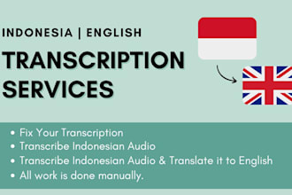 transcribe indonesian audio and translate it into english