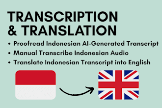 transcribe indonesian audio and translate it into english