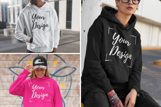 create a professional hoodie mockup with your design
