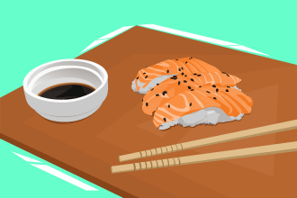 draw food in realistic cartoon illustration