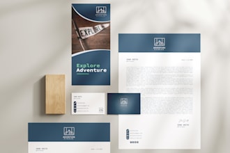 design minimalist business card, letterhead and stationary design