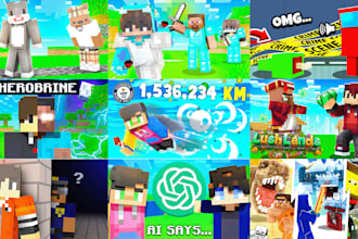 do professional minecraft thumbnails in 24 hours