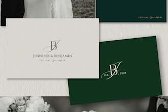 do unique initials logo and branding kit