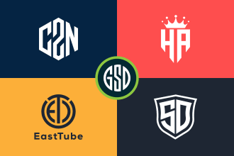 do modern personal name initial branding monogram letter text font logo design