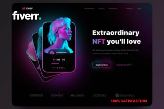 build nft website,nft landing page, nft logo
