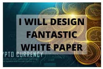 design amazing crypto white paper, ico white paper
