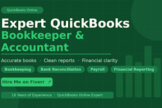 be your expert quickbooks online bookkeeper and accountant
