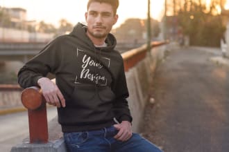 create a professional hoodie mockup with your design