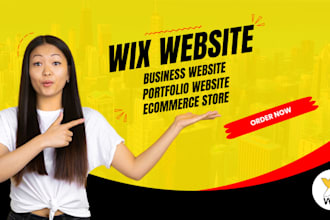 develop wix website, template, business, and wix portfolio website